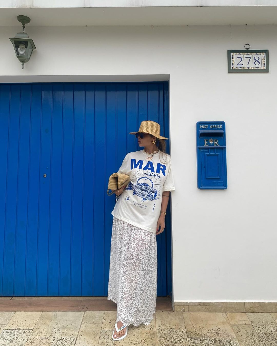 T-Shirt de Algodão Mar da Bahia