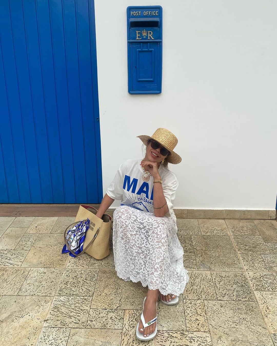 T-Shirt de Algodão Mar da Bahia