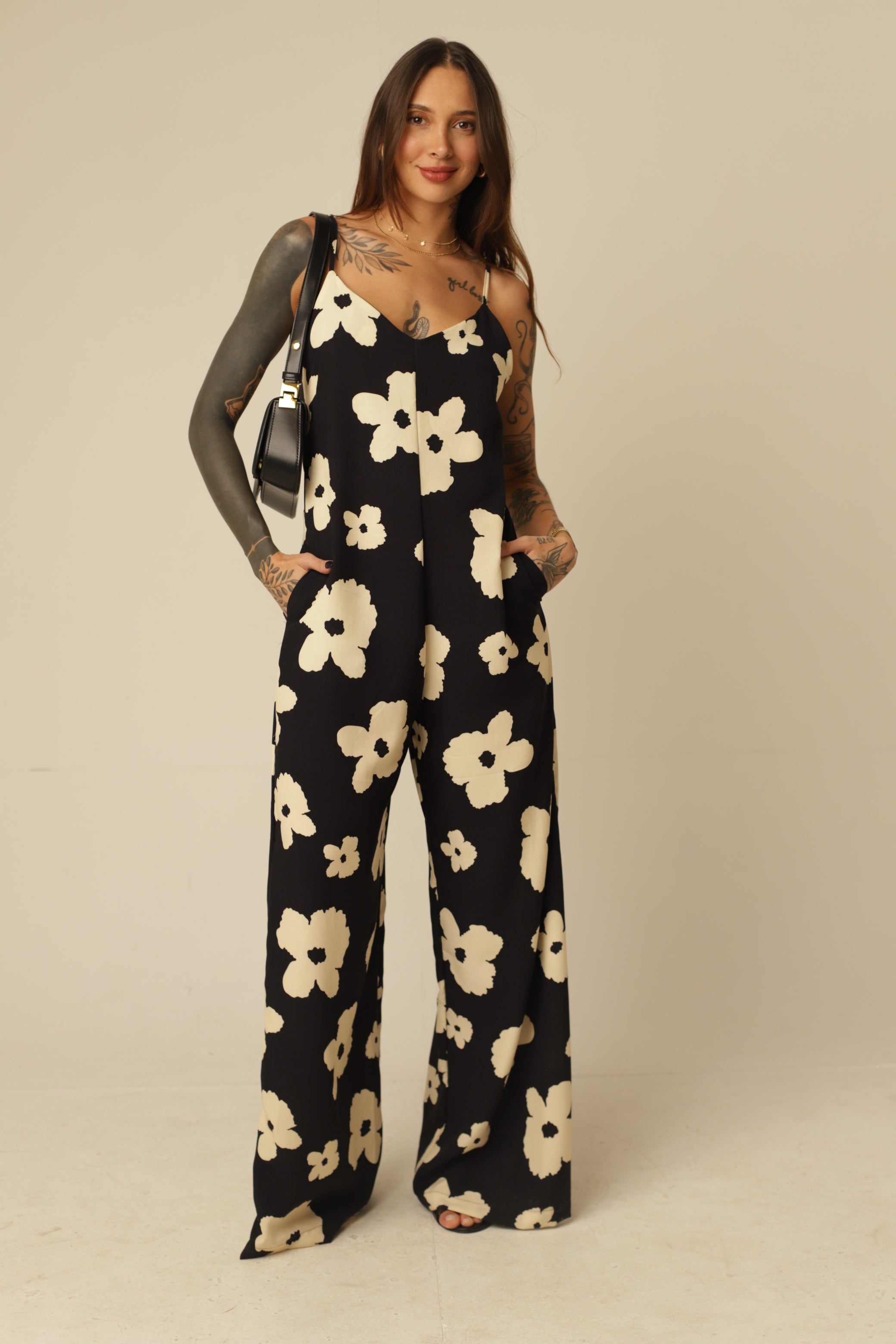Macacão Basic Bali com Bolso - Maxi Floral