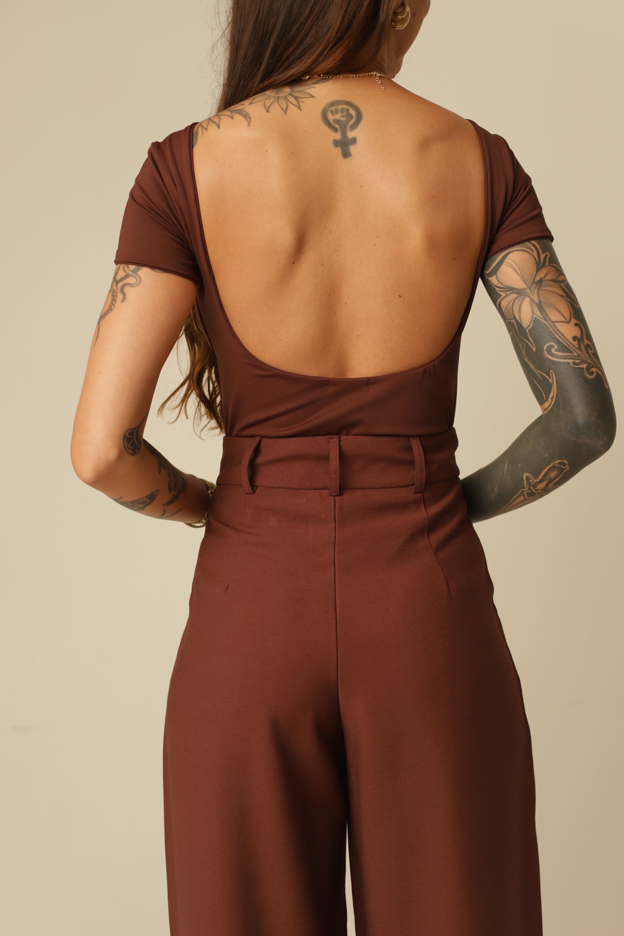 Calça Pantalona Alfaiataria Olga - Cós Botão