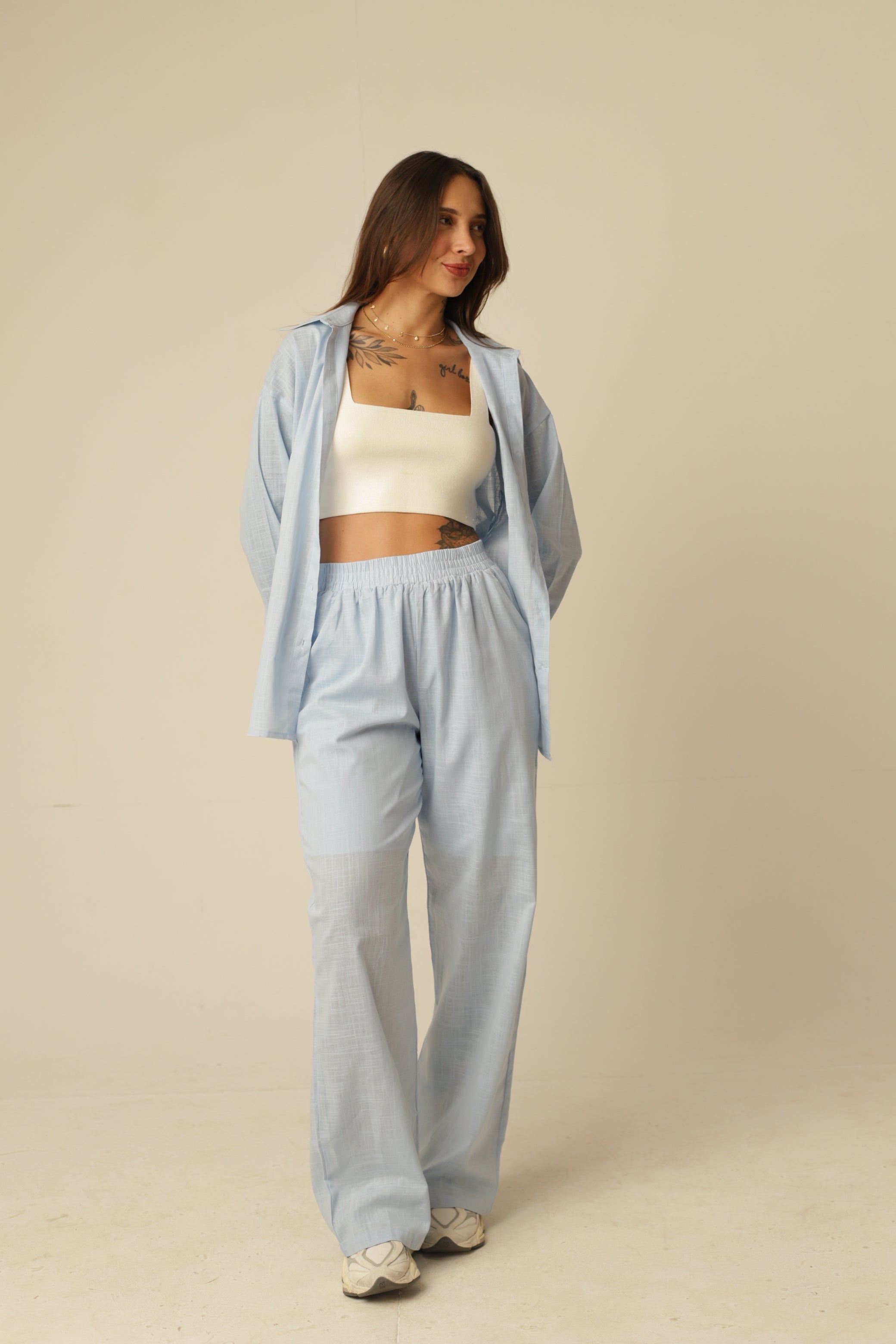 Conjunto Camisa + Calça em Algodão Brooklyn