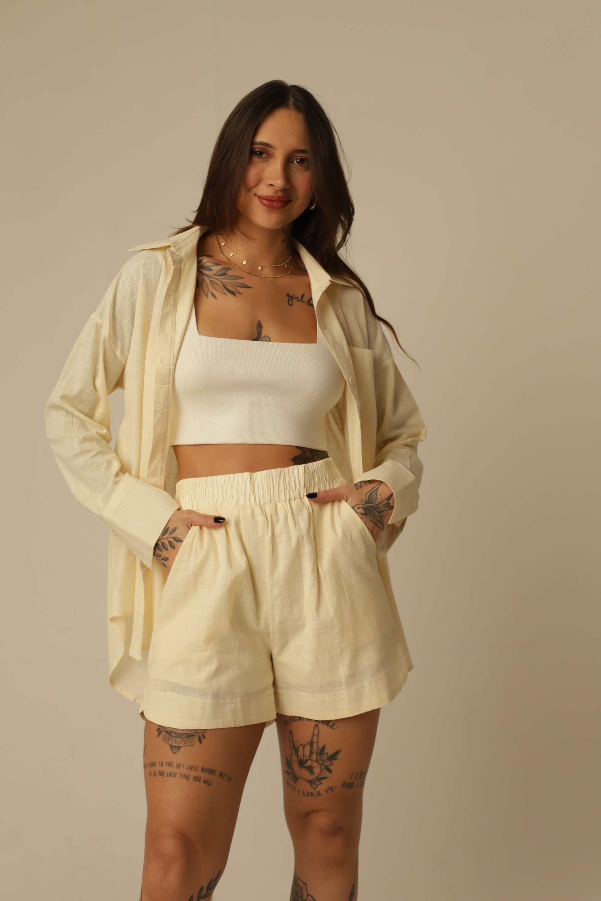 Conjunto Malta - Camisa + Short em Algodão
