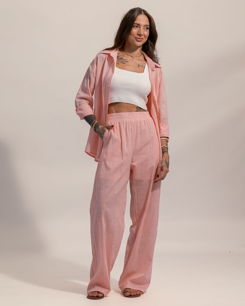 Conjunto Camisa + Calça em Algodão Brooklyn