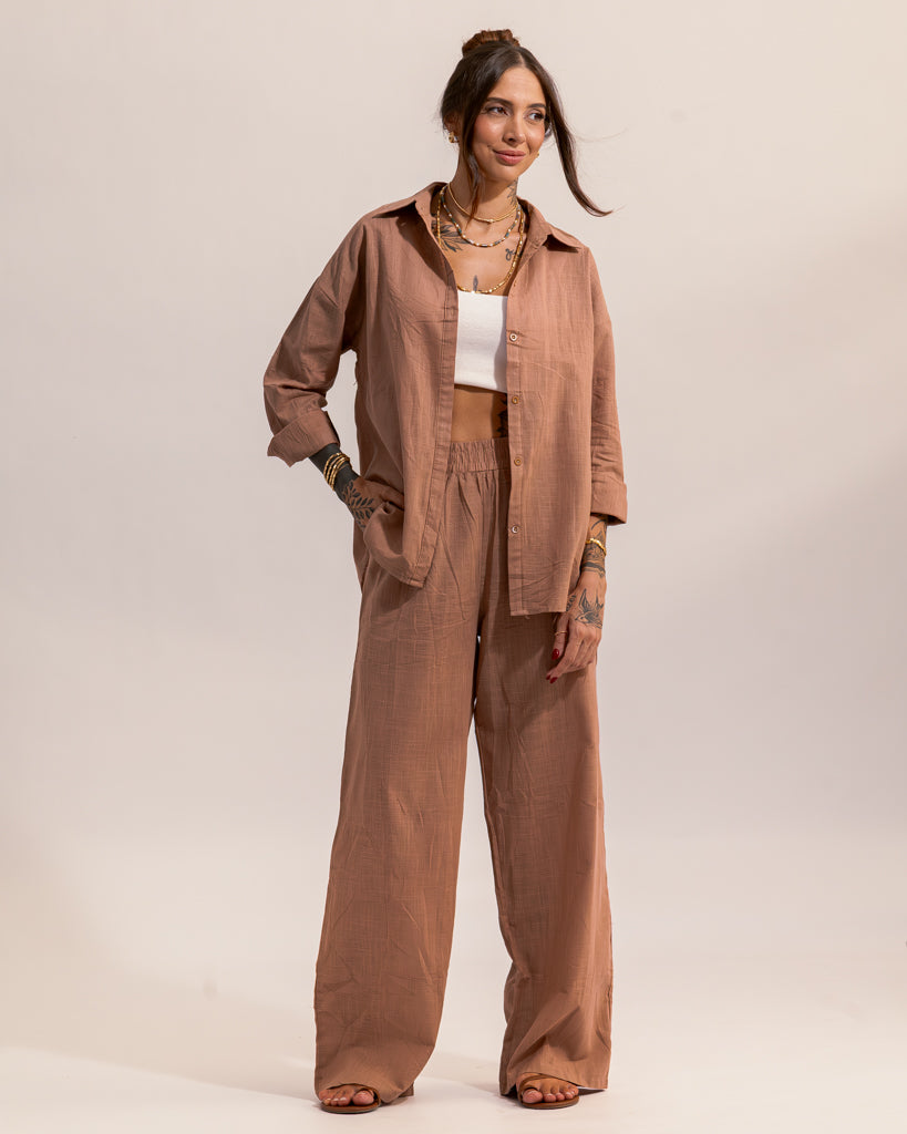 Conjunto Camisa + Calça em Algodão Brooklyn