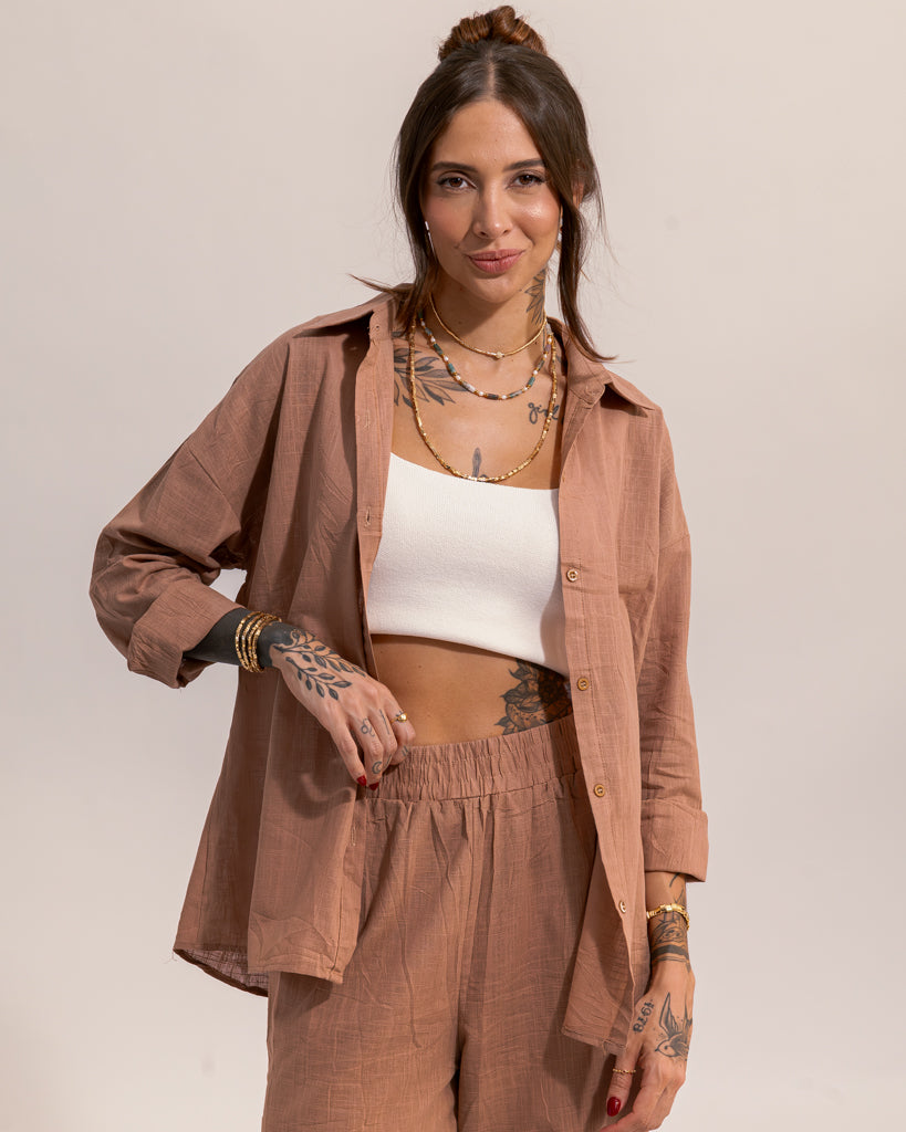 Conjunto Camisa + Calça em Algodão Brooklyn