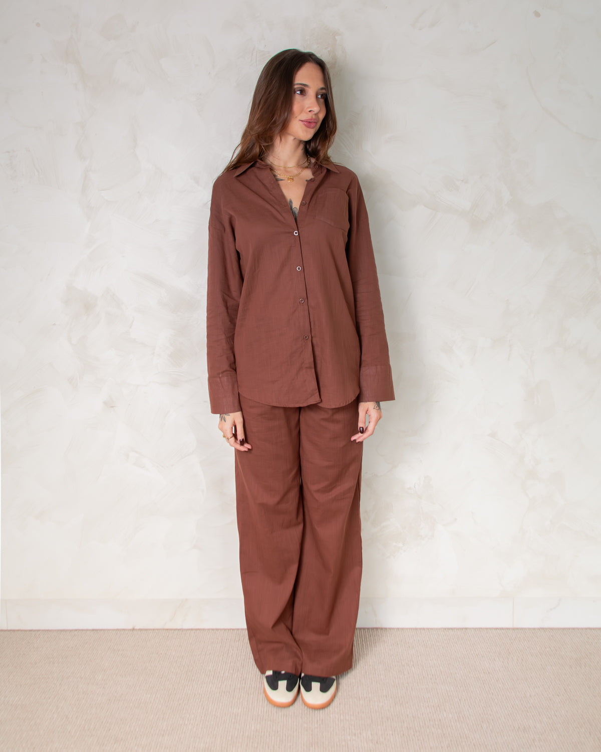 Conjunto Camisa + Calça em Algodão Brooklyn