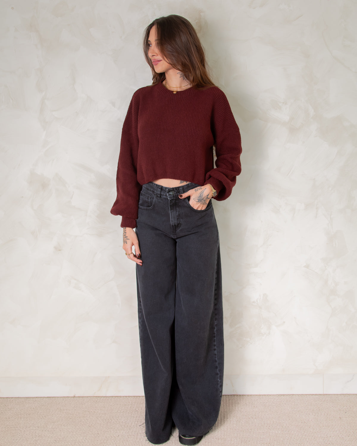 Cropped Tricot Mousse