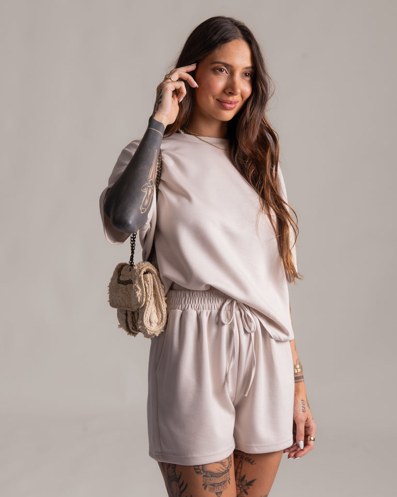 Conjunto Short + Blusa - Malha Premium Solenne