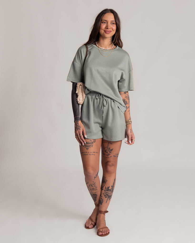 Conjunto Short + Blusa - Malha Premium Solenne