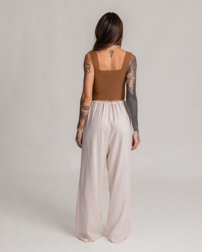 Top Reto Lisa em Tricot