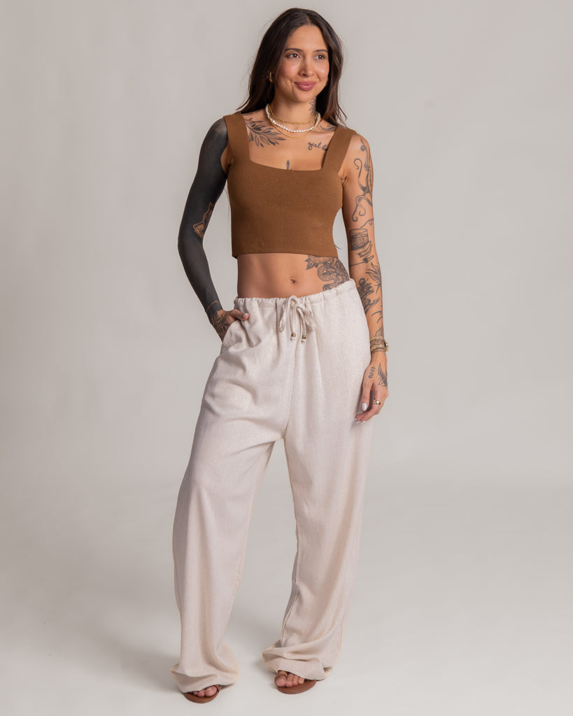 Top Reto Lisa em Tricot