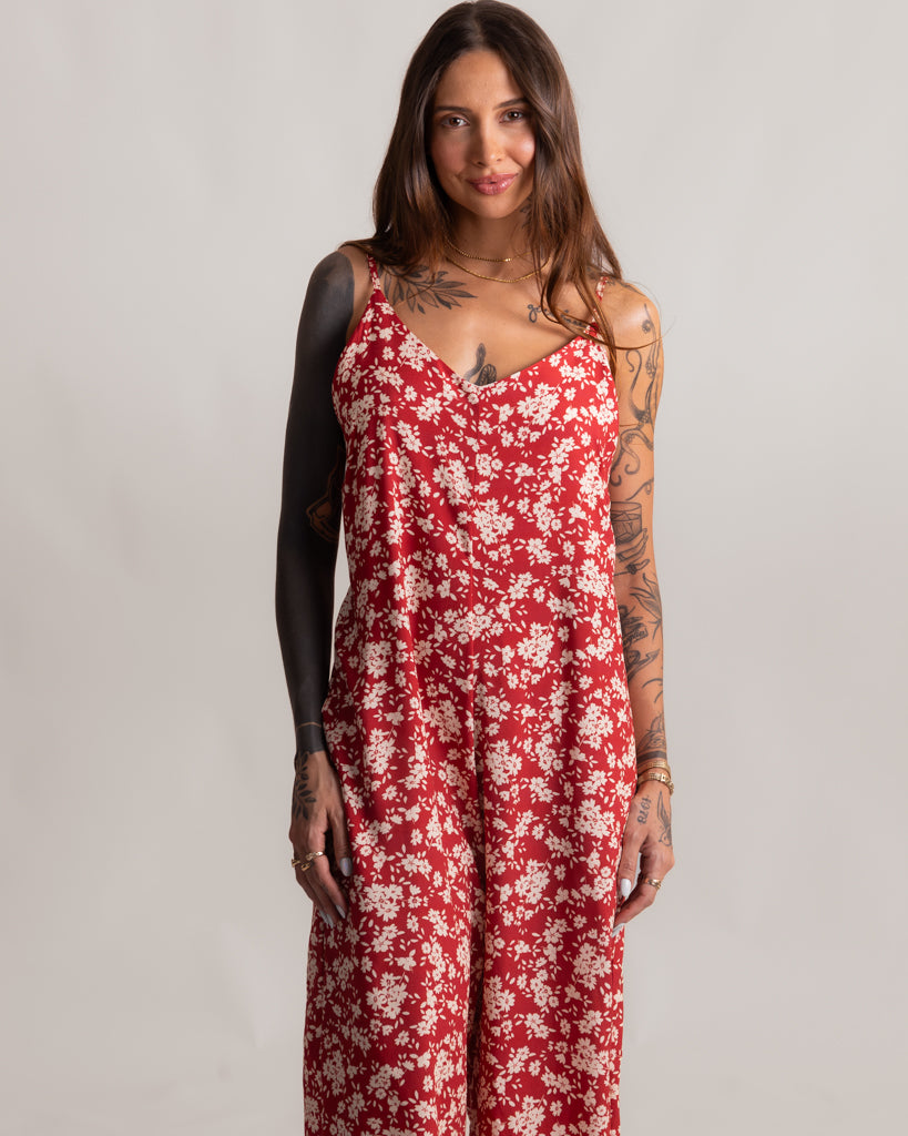 Macacão Basic Bali com Bolso- Floral Liberty