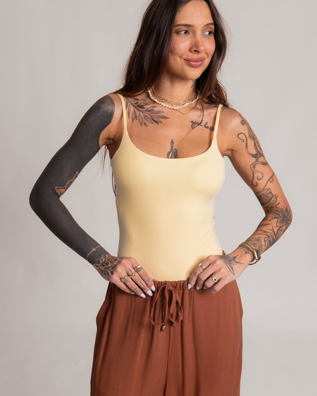 Body Maiô Alcinha Decote Costas