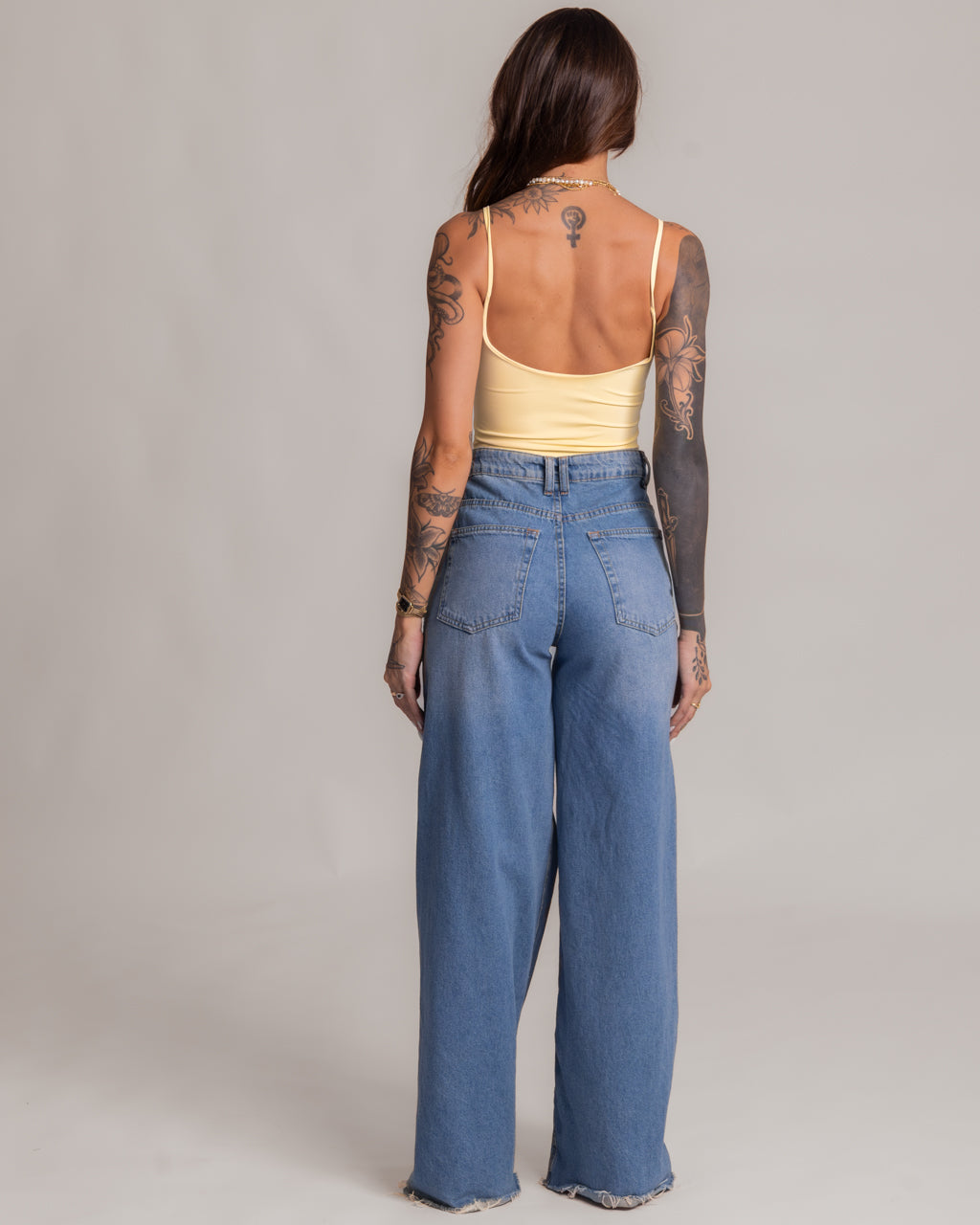 Pantalona Jeans Palazzo
