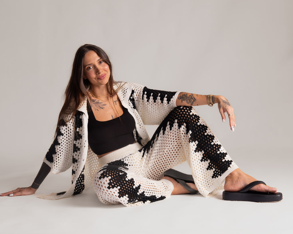 Conjunto Calça + Camisa em Tricot Noronha
