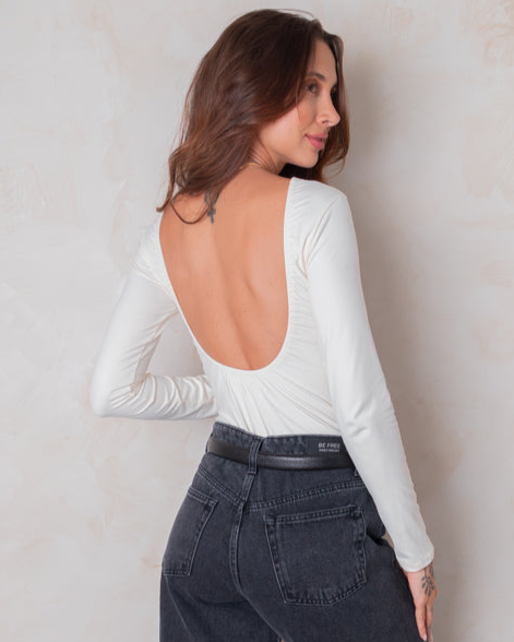 Body Poliamida Essenza- Decote Costas