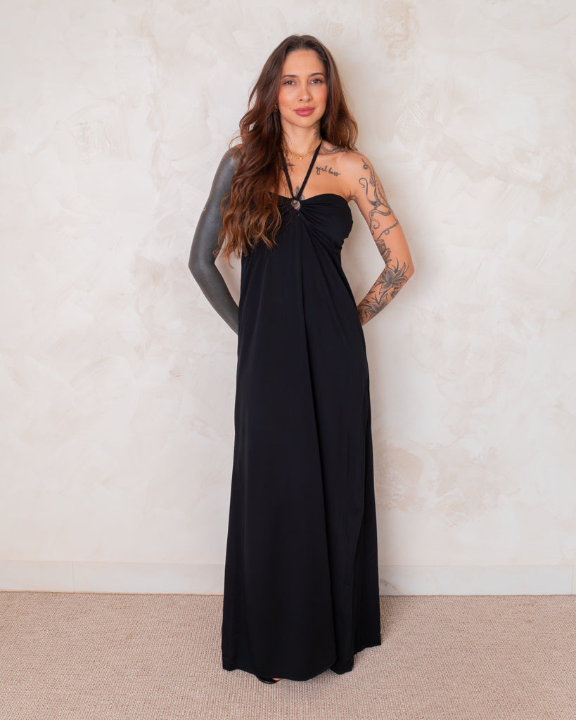 Vestido Longuete Brisa - Amarração Busto 2 em 1
