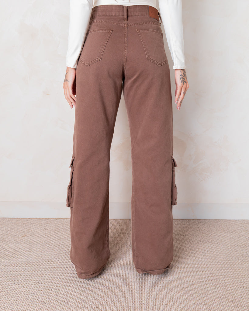 Calça Cargo Brick em Sarja