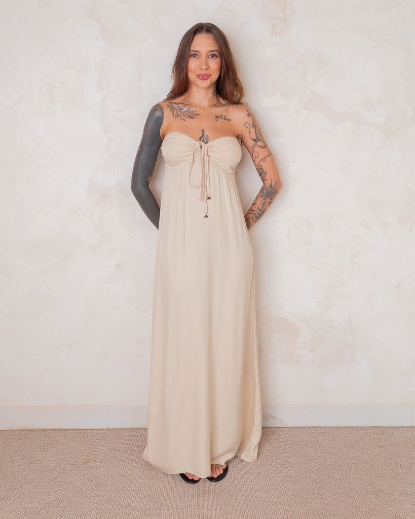 Vestido Longuete Brisa - Amarração Busto 2 em 1