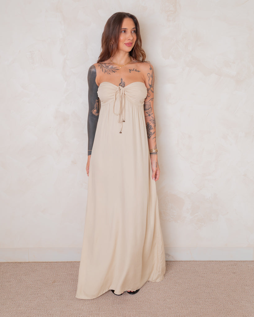 Vestido Longuete Brisa - Amarração Busto 2 em 1