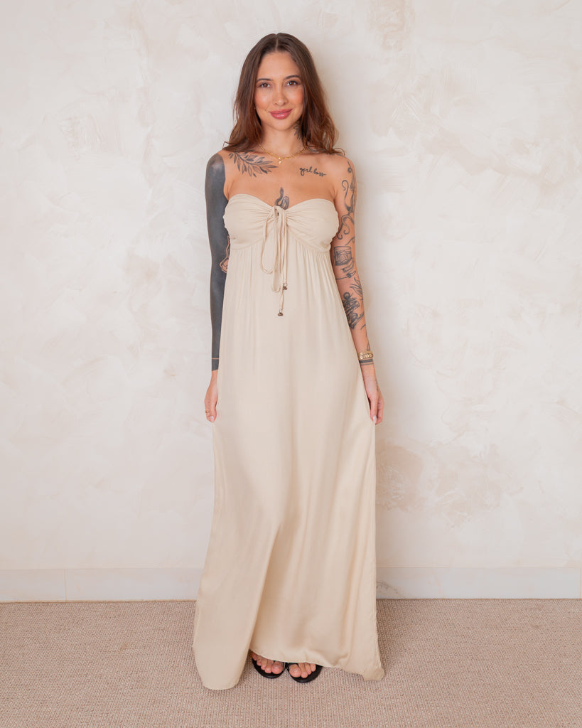 Vestido Longuete Brisa - Amarração Busto 2 em 1
