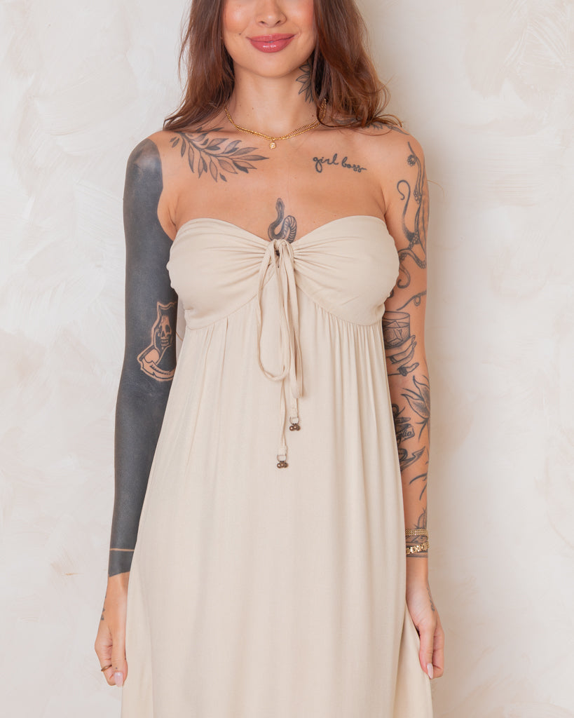 Vestido Longuete Brisa - Amarração Busto 2 em 1