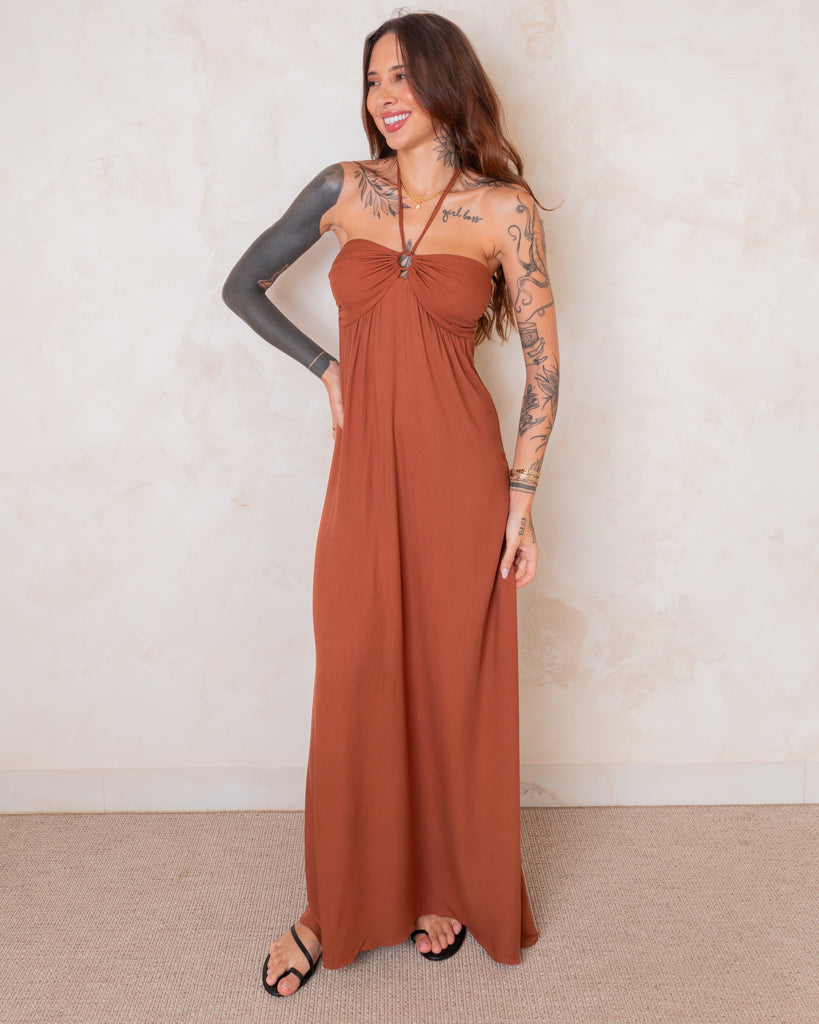 Vestido Longuete Brisa - Amarração Busto 2 em 1