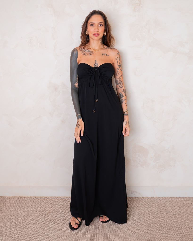 Vestido Longuete Brisa - Amarração Busto 2 em 1