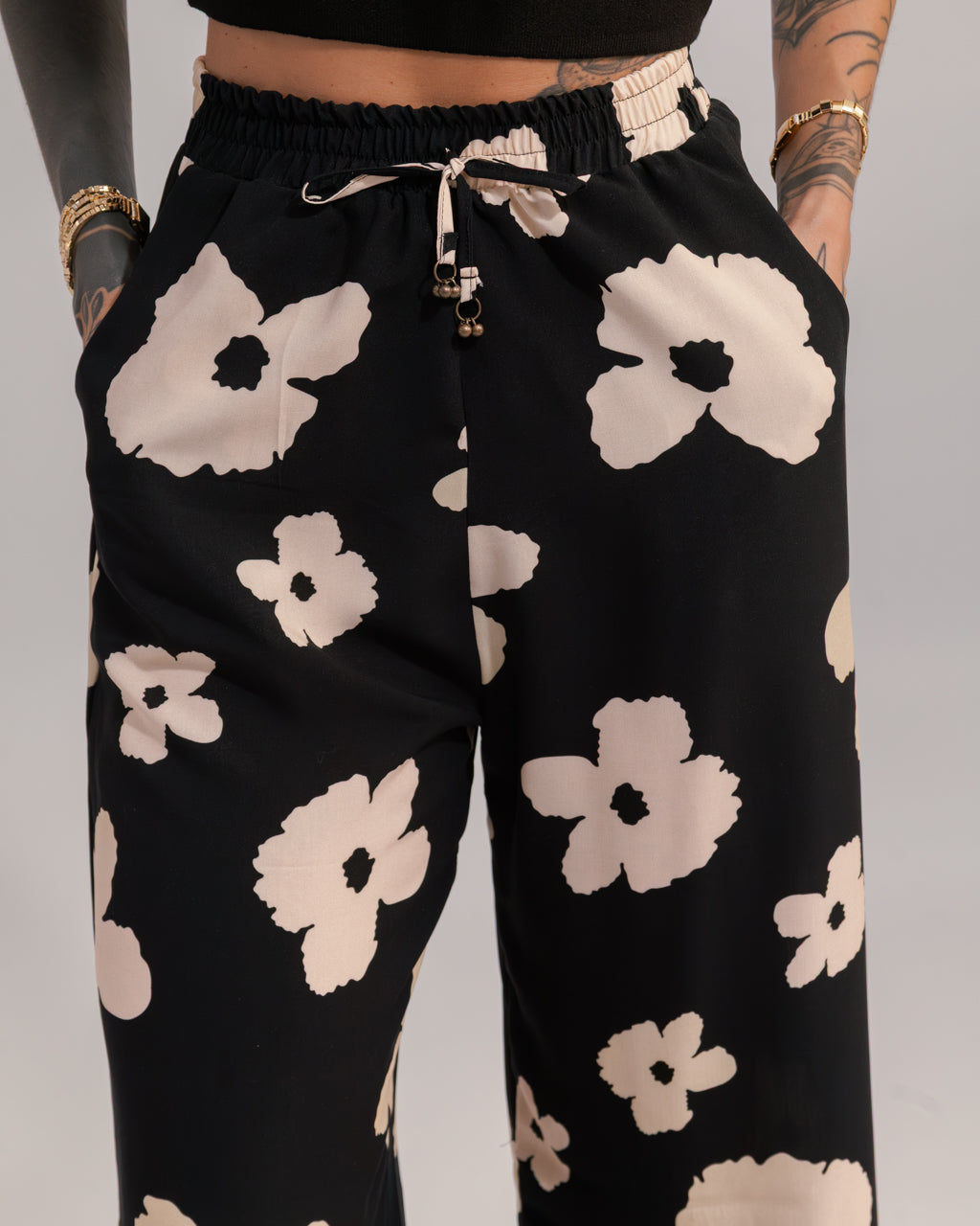 Calça Pantalona Estampa Maxi Floral