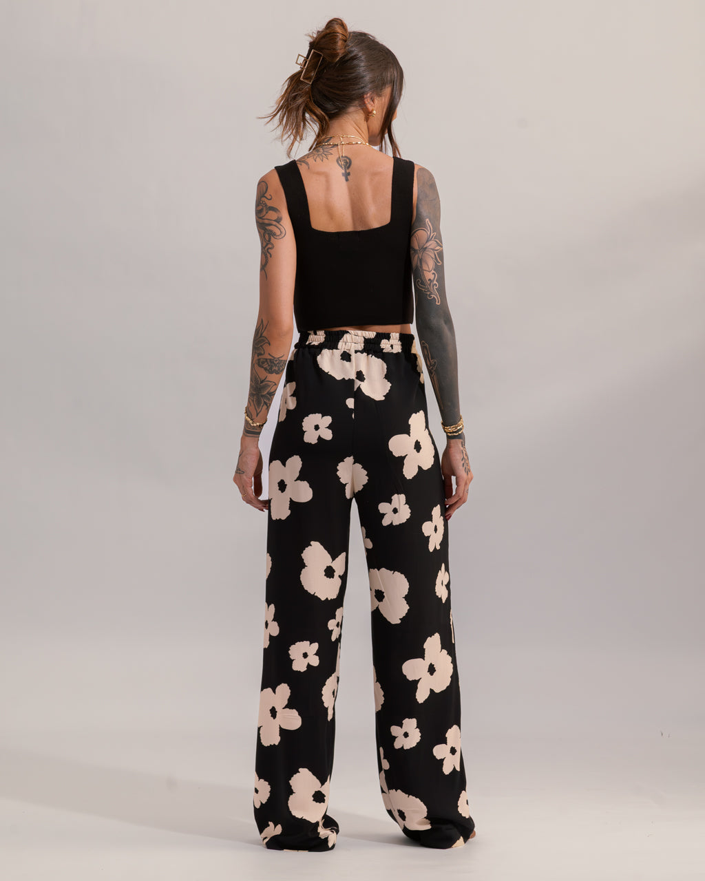 Calça Pantalona Estampa Maxi Floral