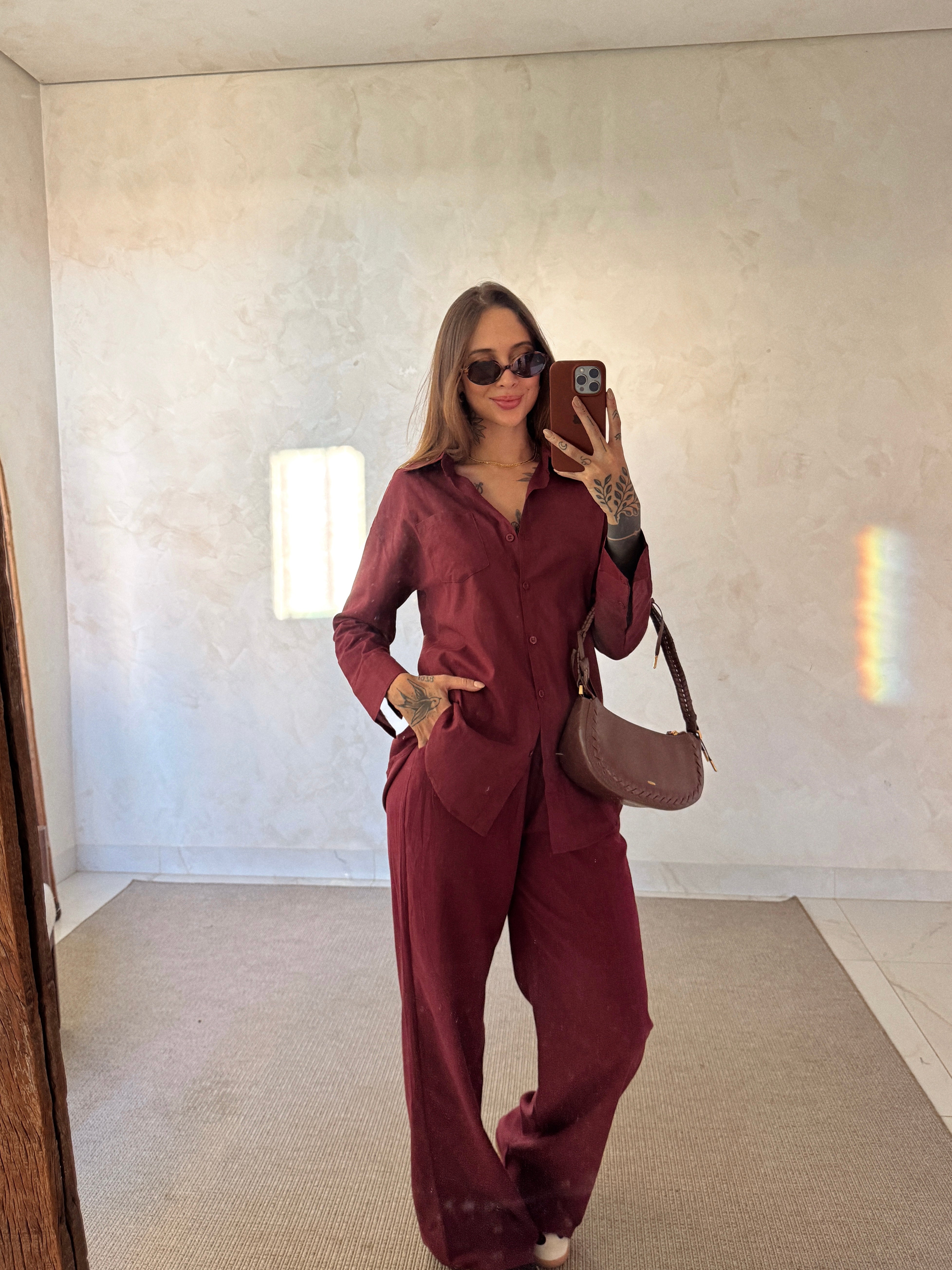 Conjunto Camisa + Calça em Algodão Brooklyn