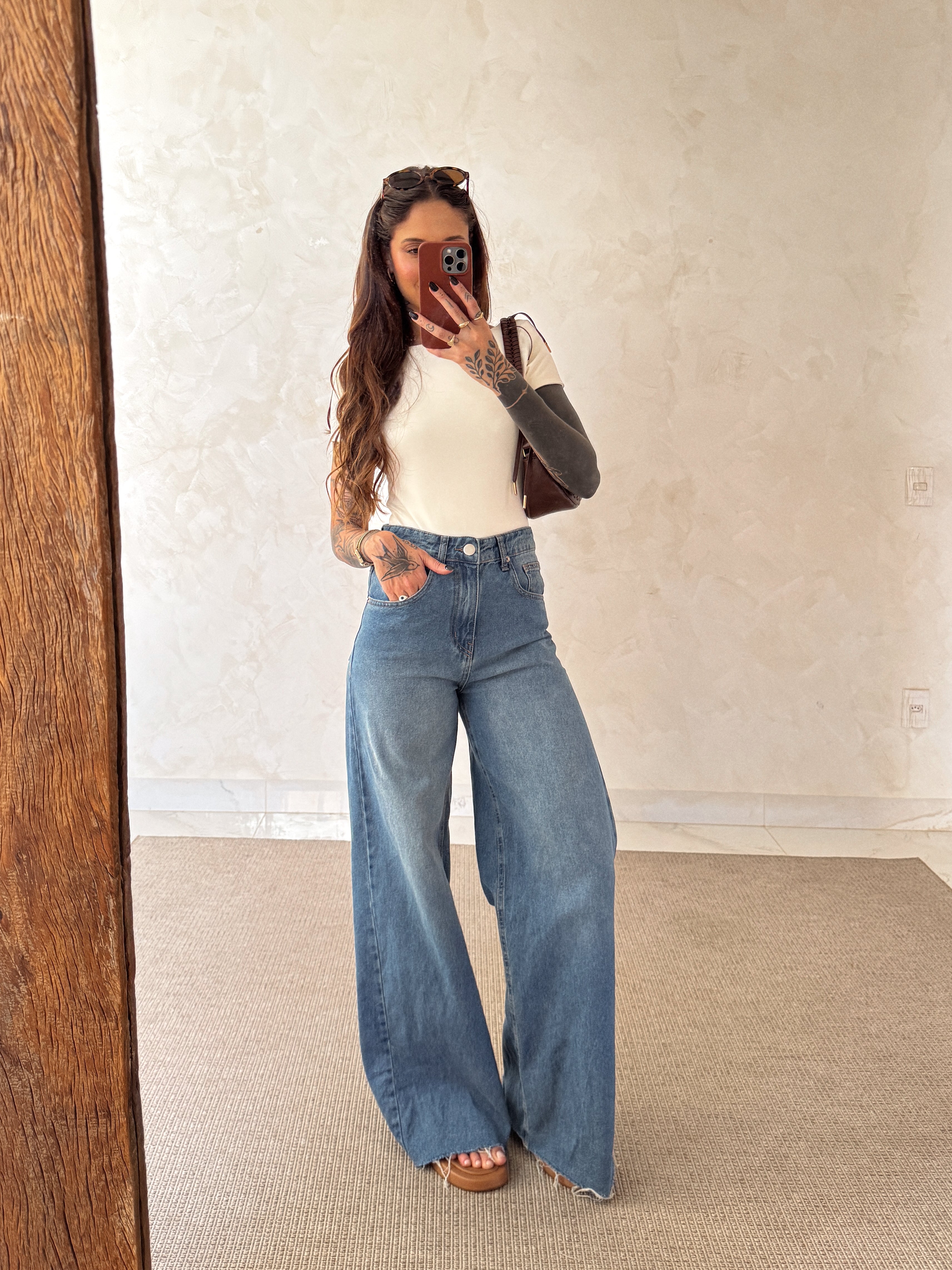 Pantalona Jeans Palazzo