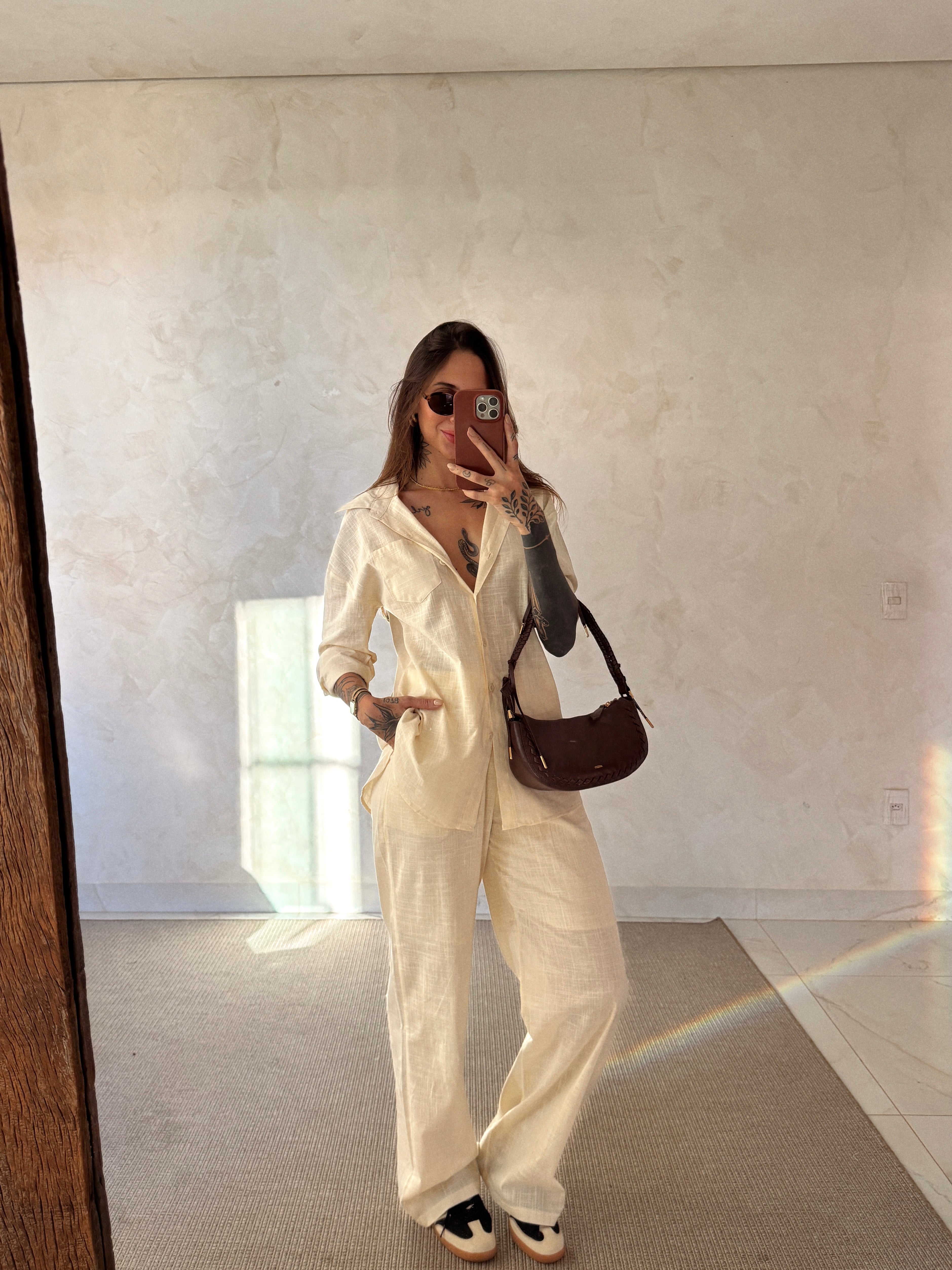 Conjunto Camisa + Calça em Algodão Brooklyn