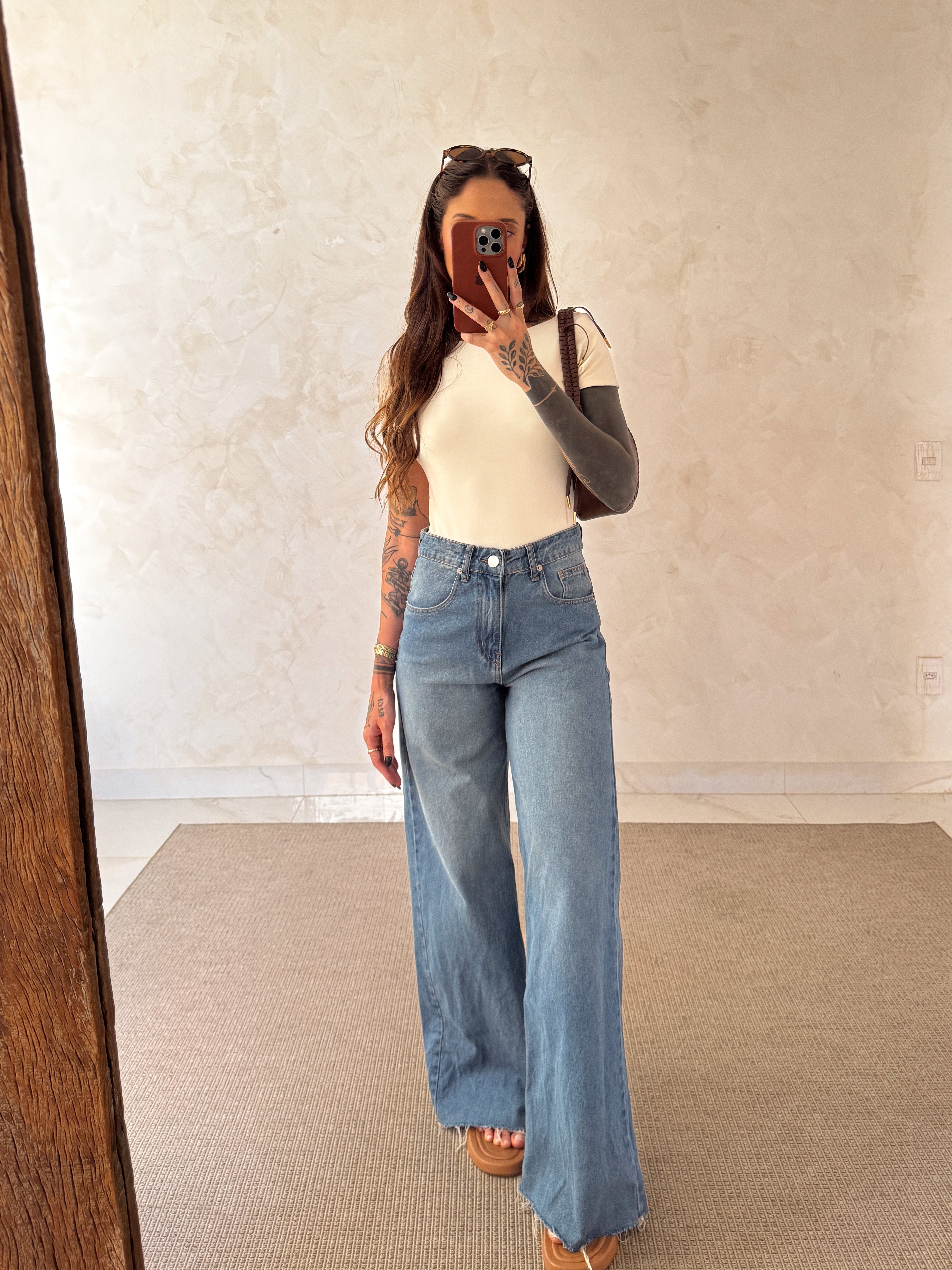 Pantalona Jeans Palazzo