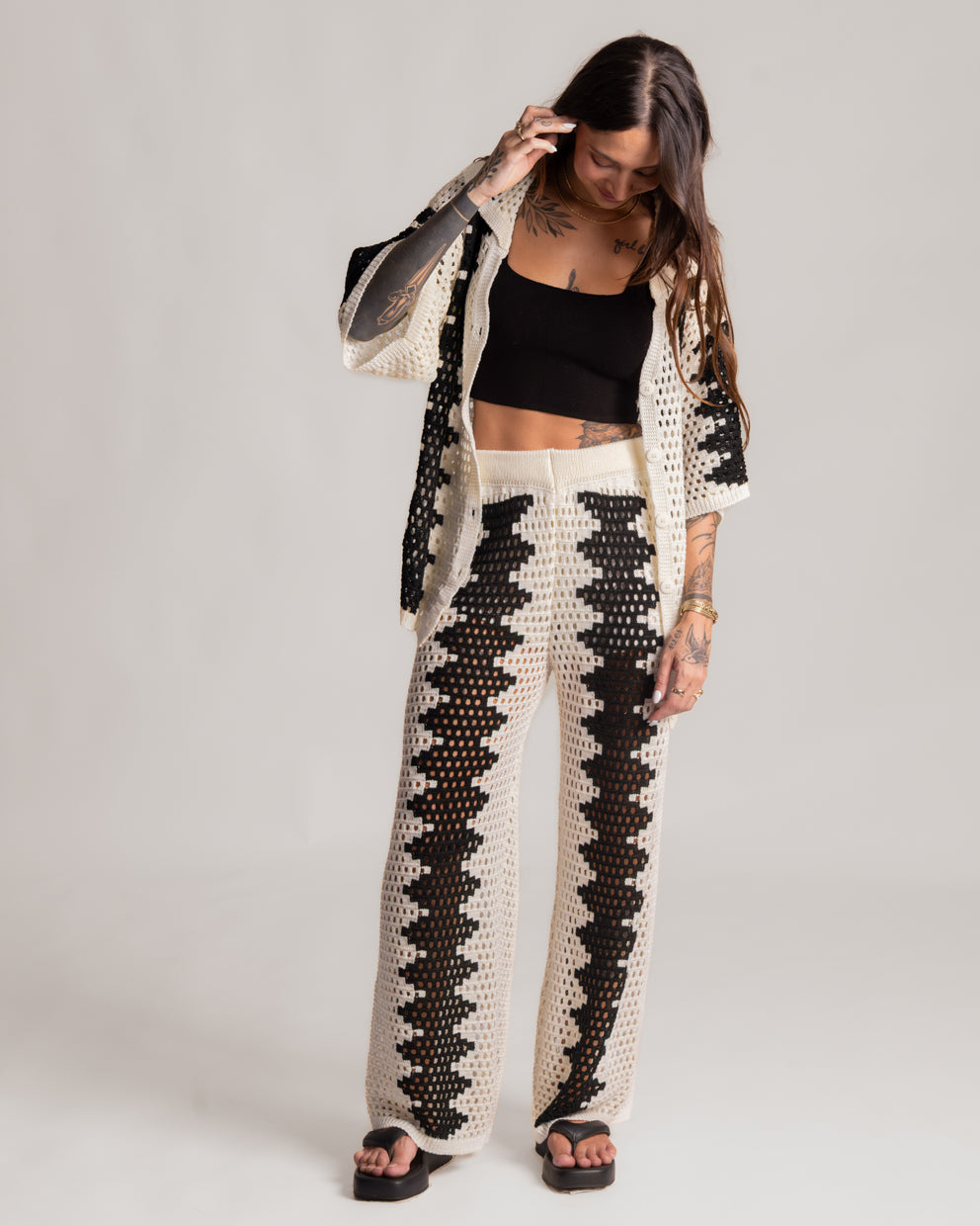 Conjunto Calça + Camisa em Tricot Noronha