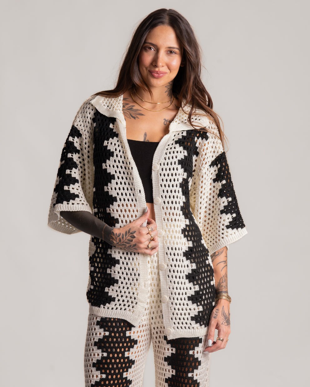 Conjunto Calça + Camisa em Tricot Noronha