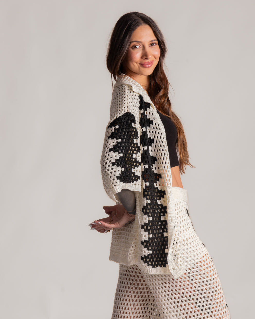 Conjunto Calça + Camisa em Tricot Noronha