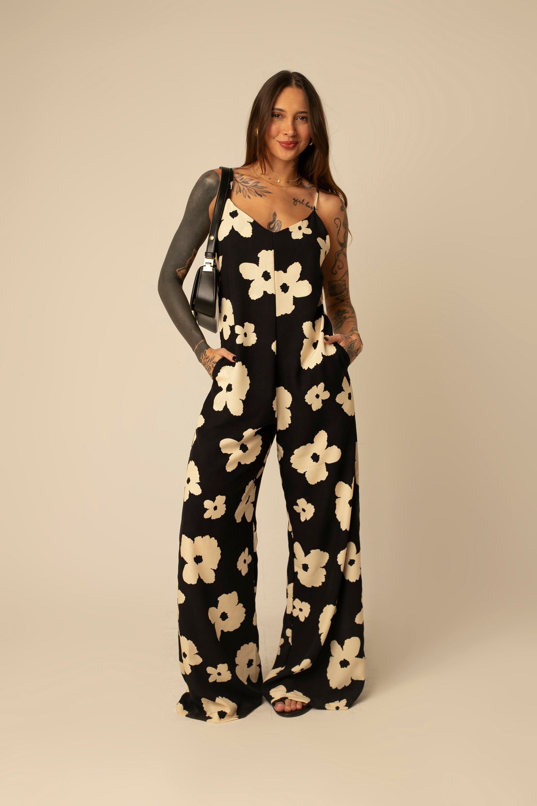 Macacão Basic Bali com Bolso - Maxi Floral