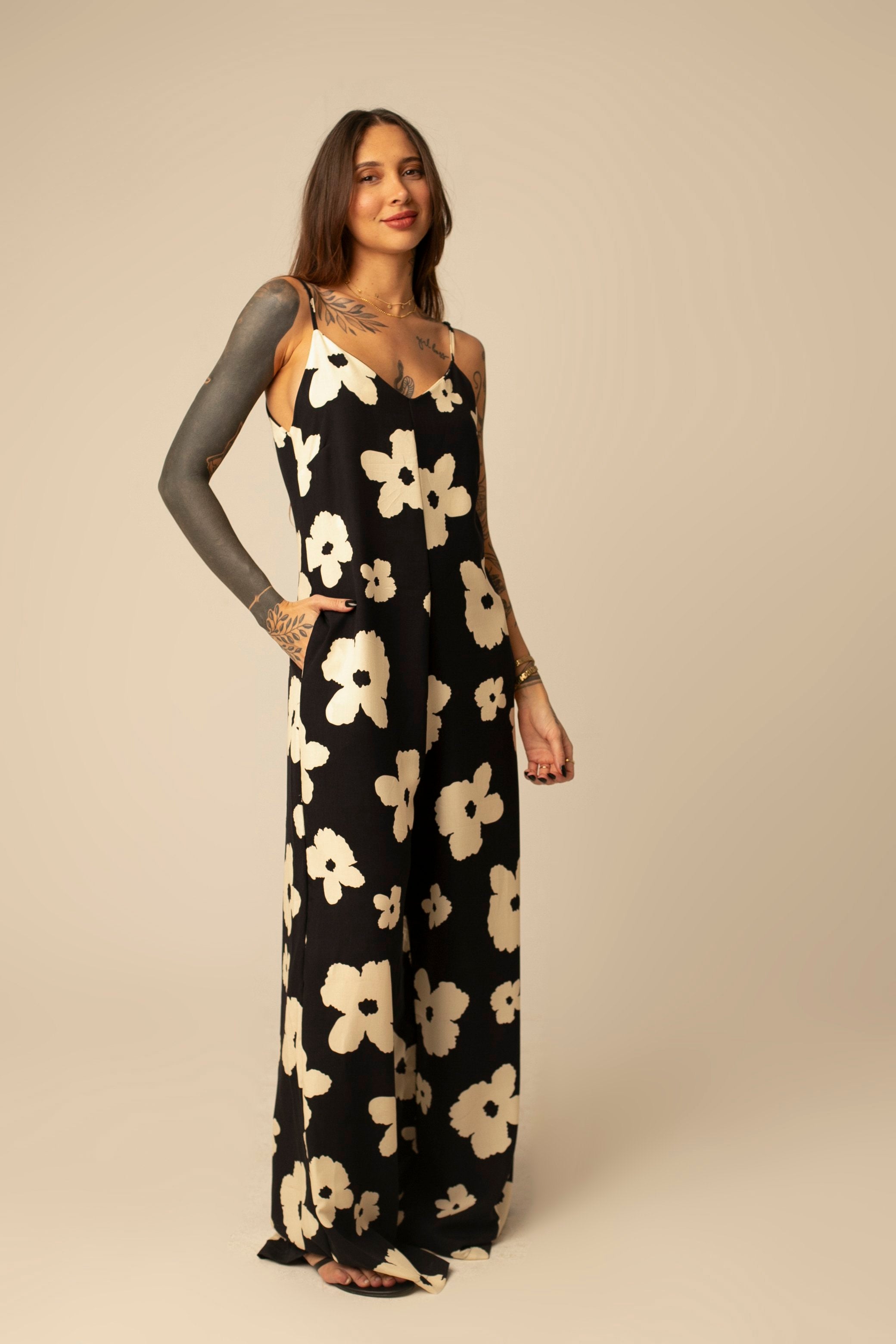 Macacão Basic Bali com Bolso - Maxi Floral