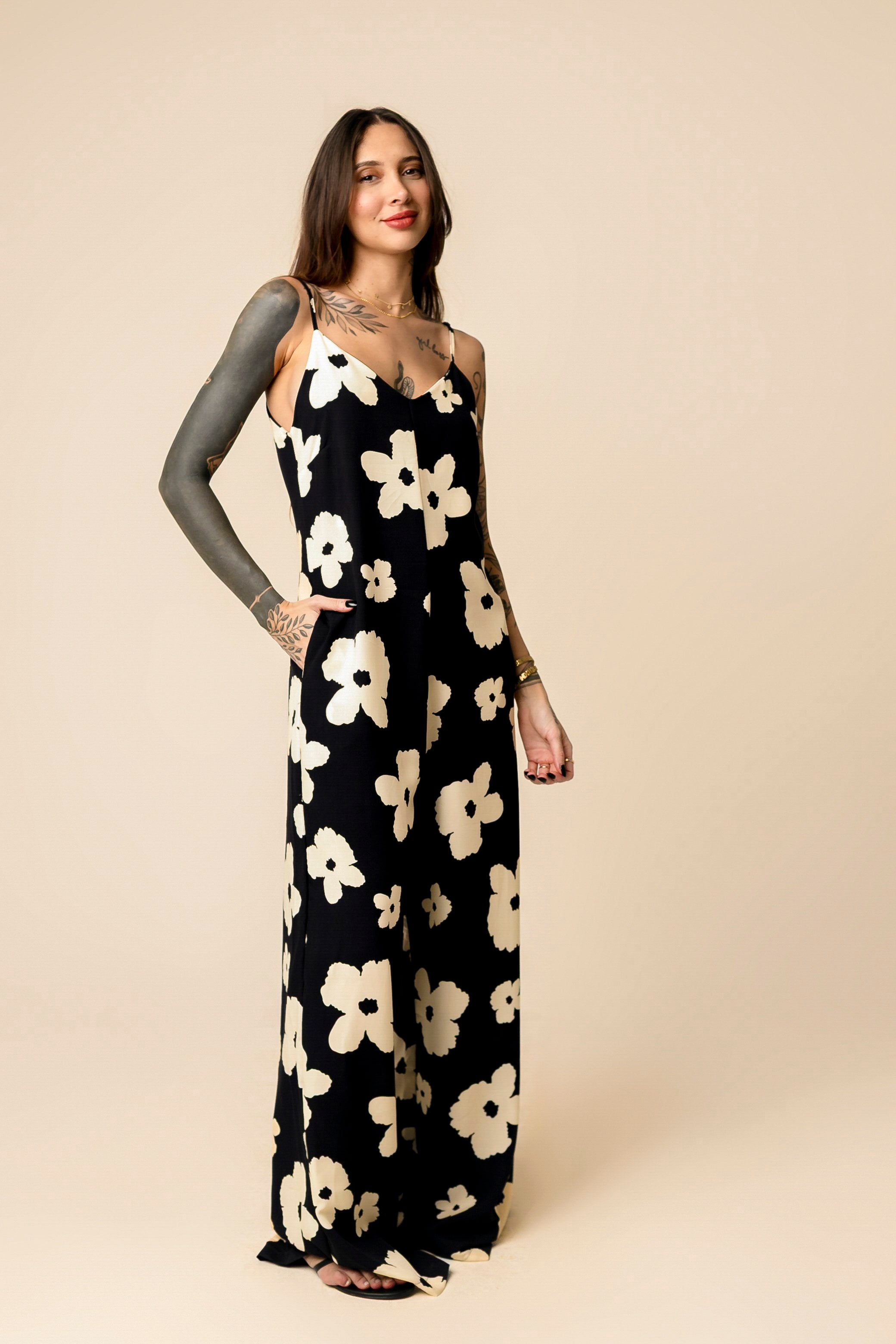 Macacão Basic Bali com Bolso - Maxi Floral