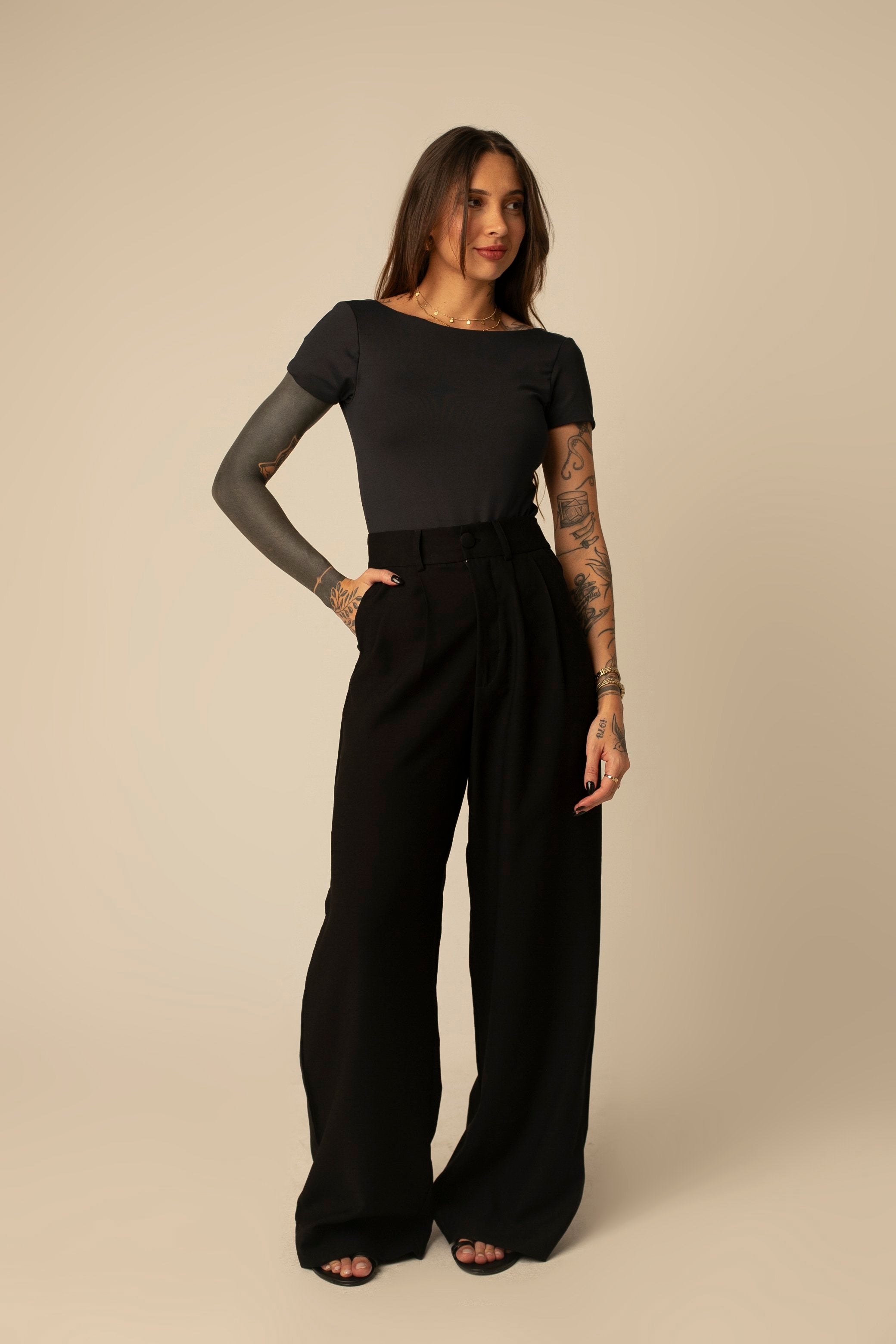 Calça Alfaiataria Botão Olga