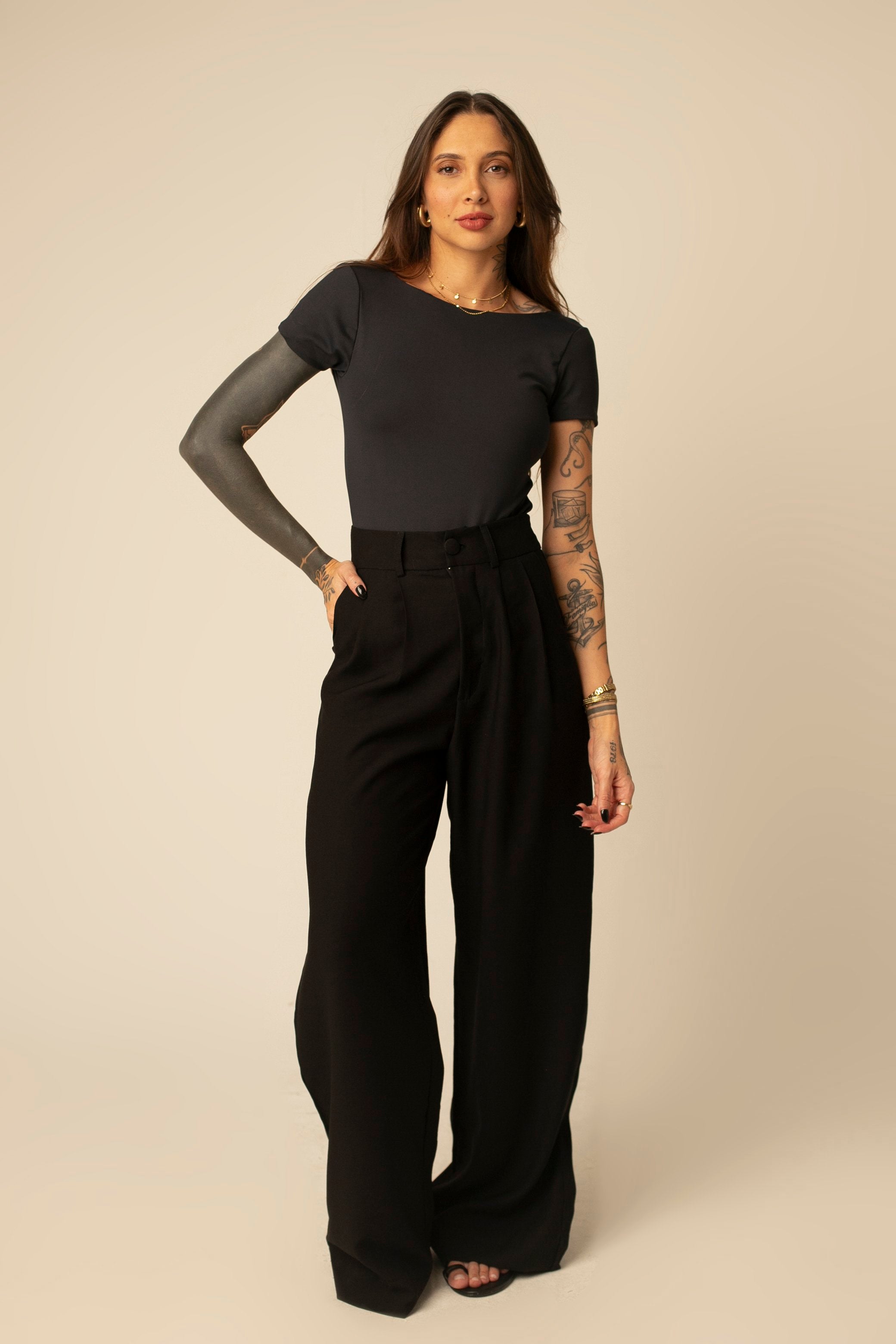 Calça Alfaiataria Botão Olga