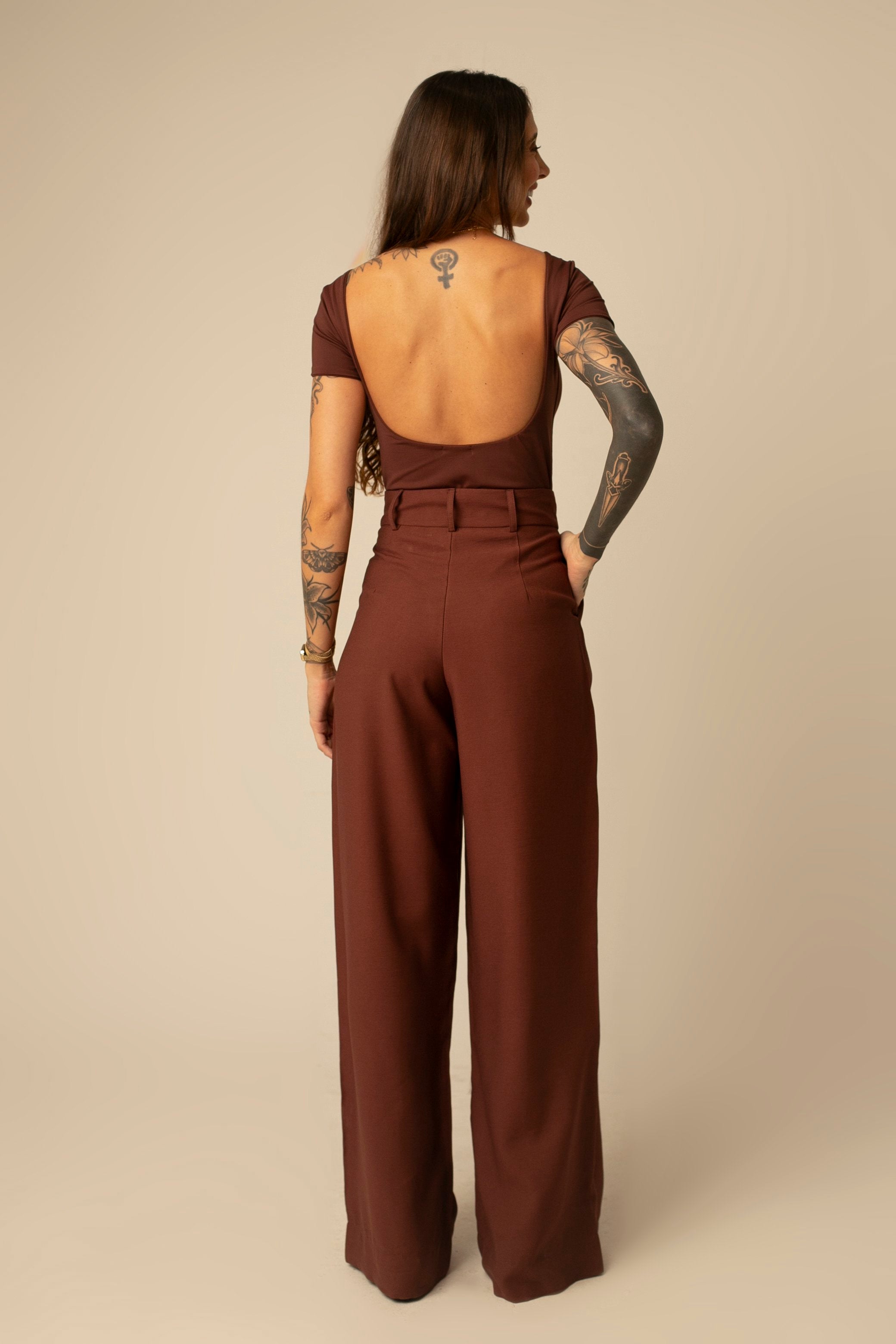 Calça Alfaiataria Botão Olga