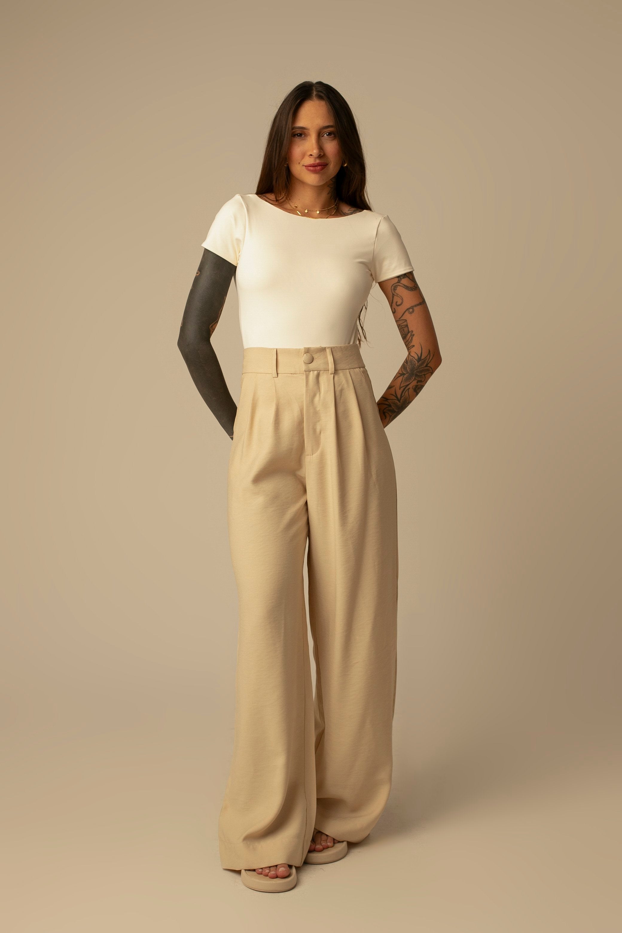 Calça Alfaiataria Botão Olga