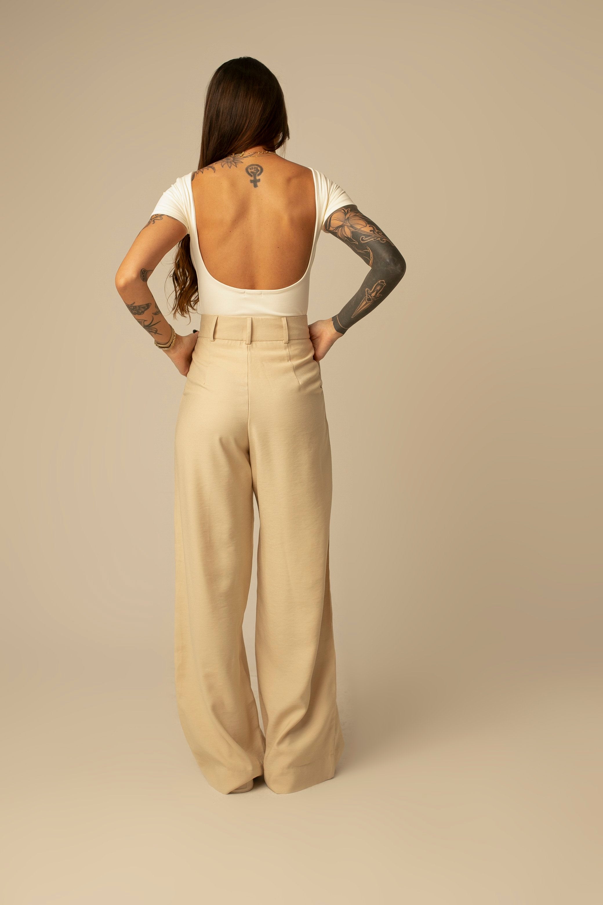Calça Alfaiataria Botão Olga