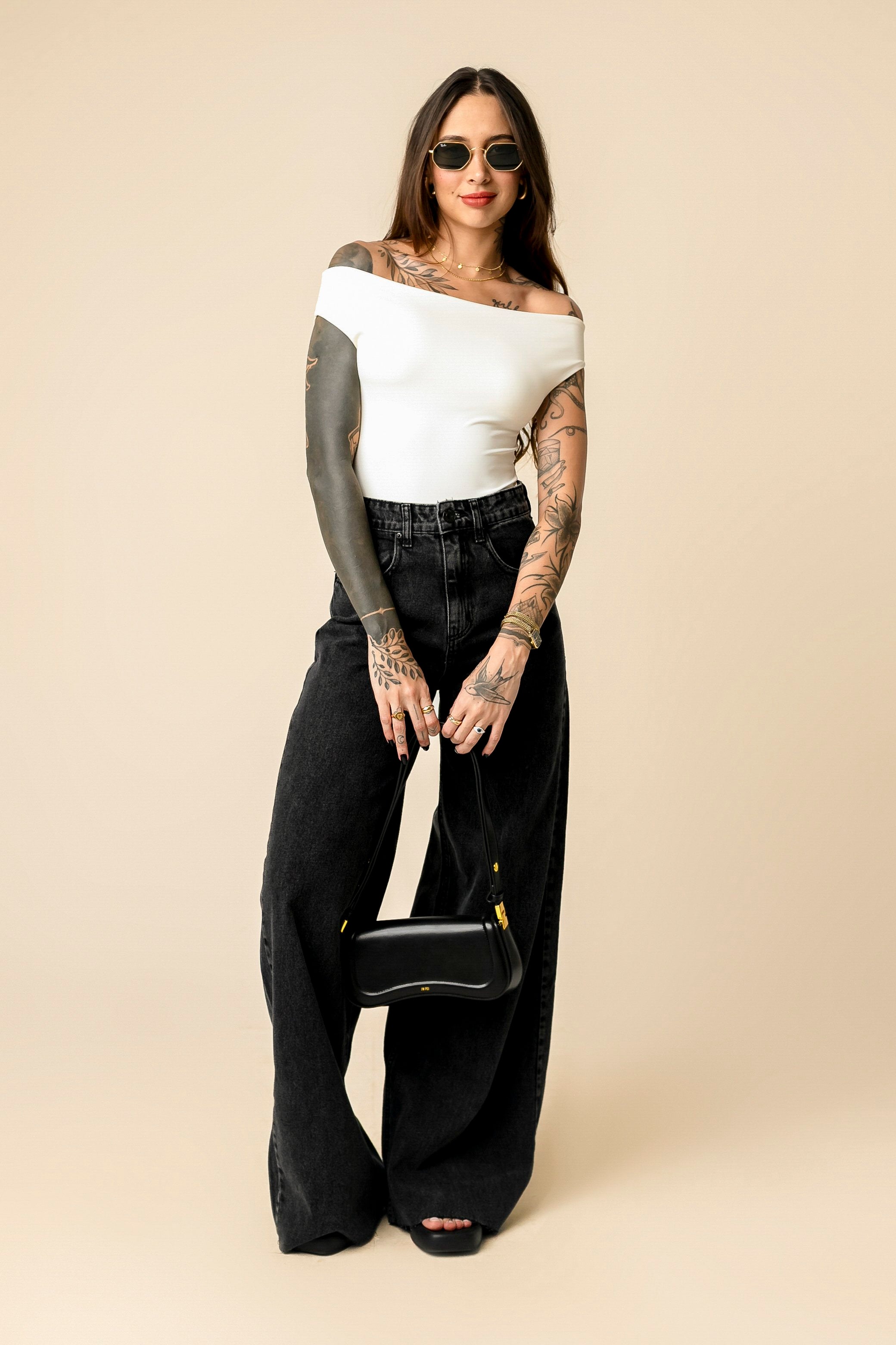 Pantalona Jeans Palazzo