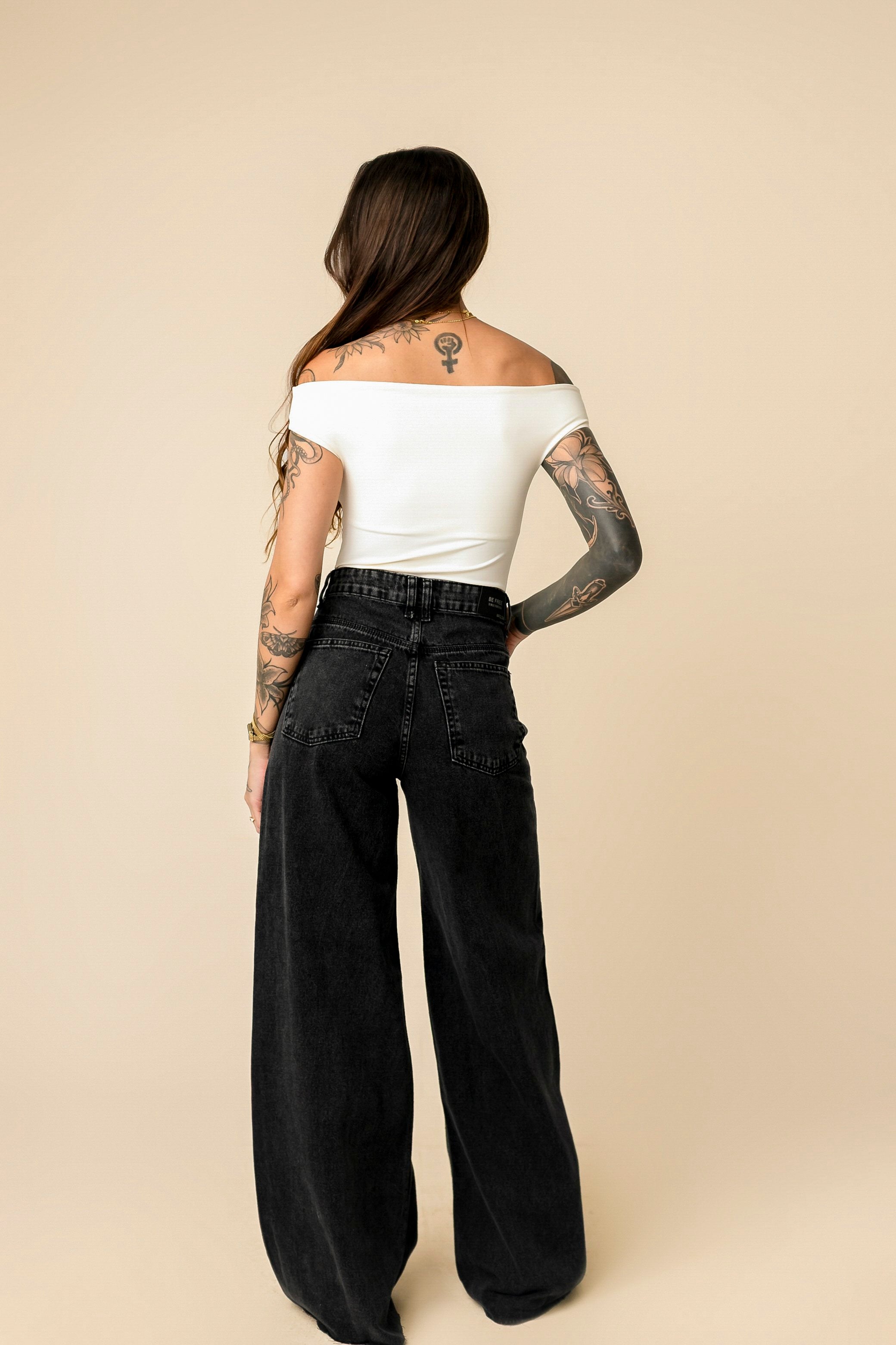 Pantalona Jeans Palazzo