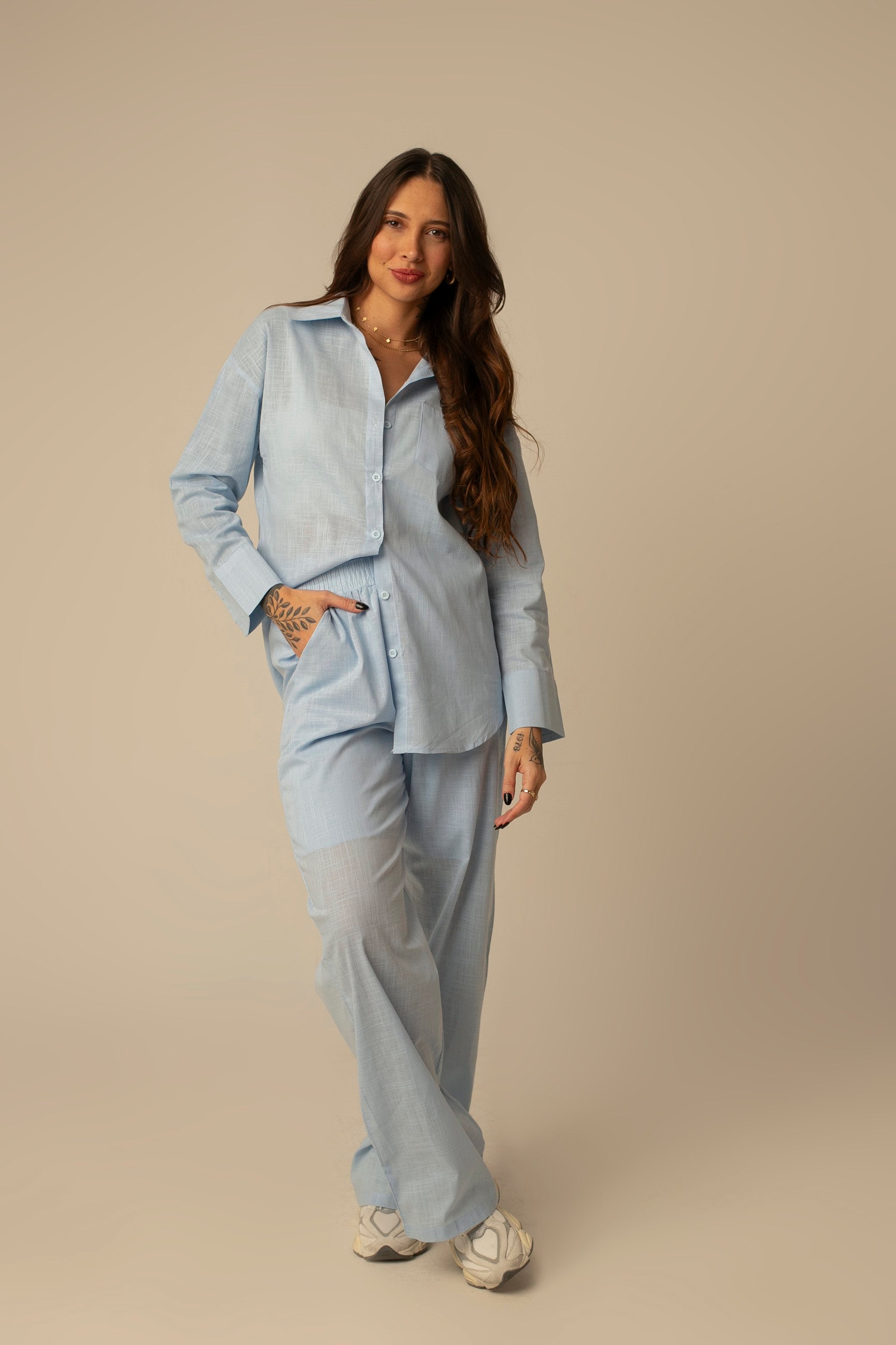 Conjunto Camisa + Calça em Algodão Brooklyn