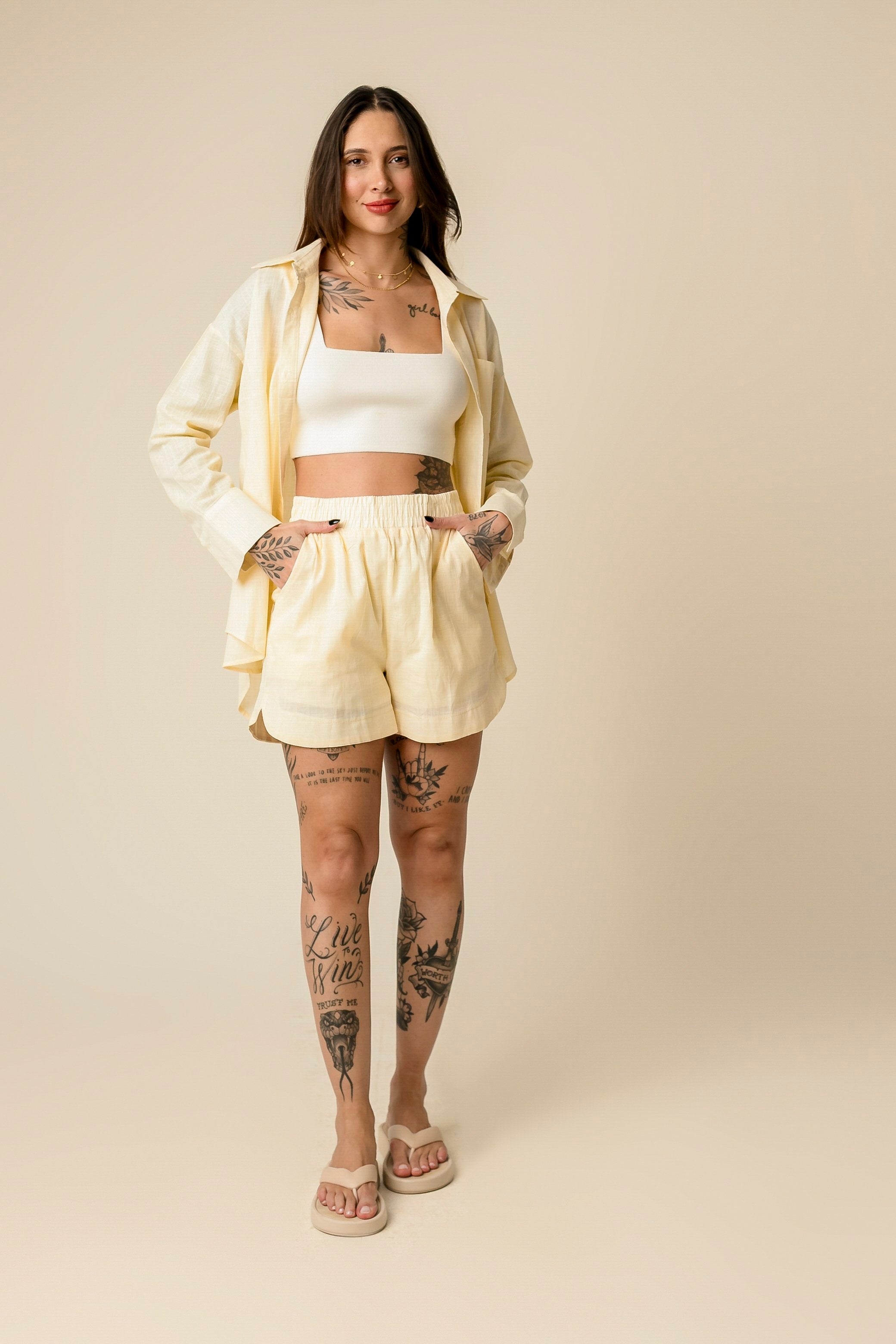 Conjunto Malta - Camisa + Short em Algodão