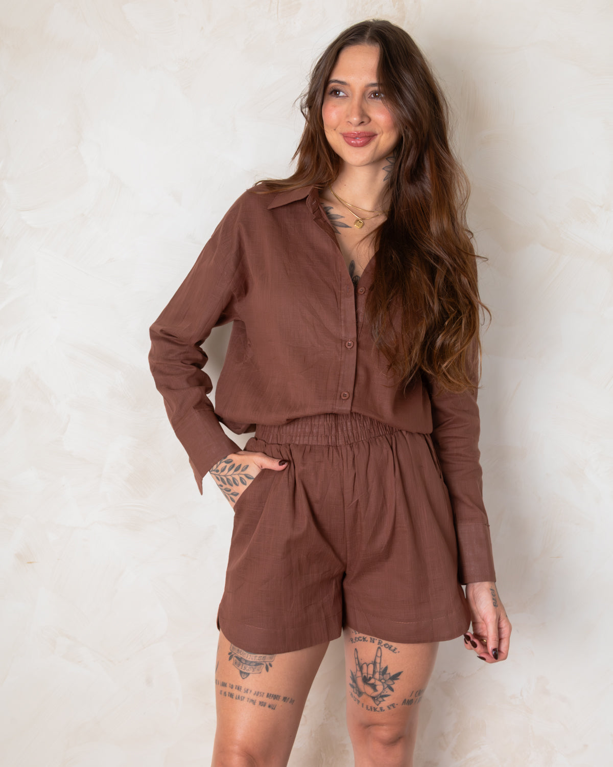 Conjunto Malta - Camisa + Short em Algodão